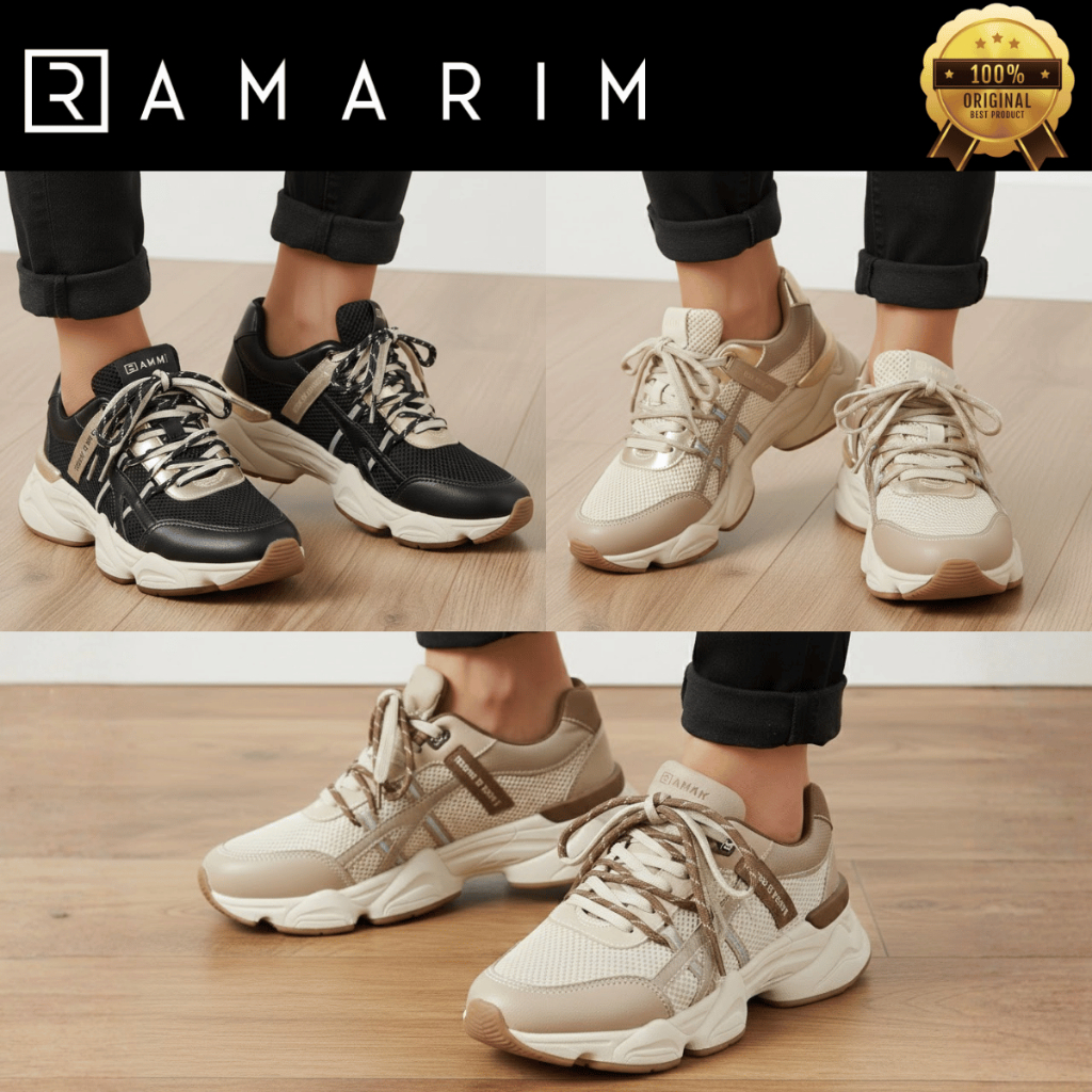 Tênis Feminino Ramarim Casual Confortável Urbano Street Wear Modinha Lançamento Detalhes Original