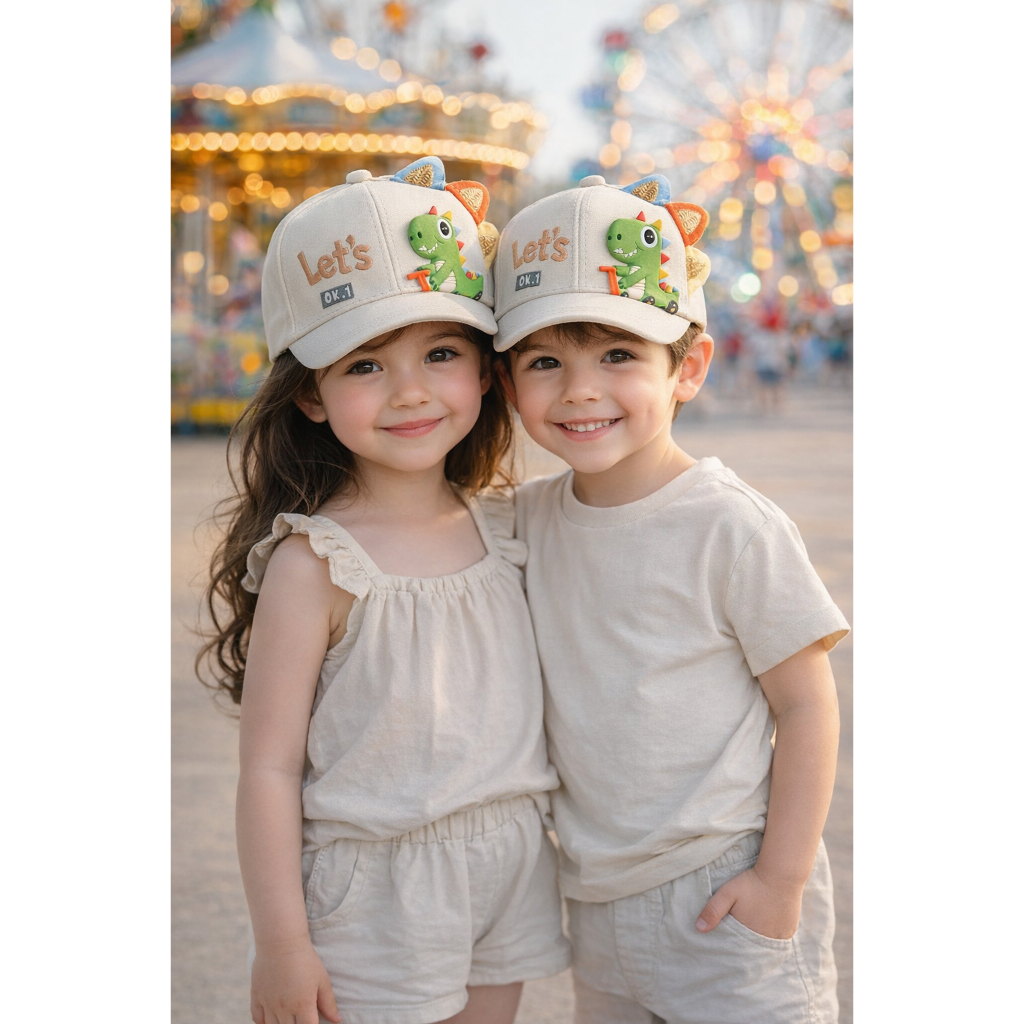 Boné Dinossauro Rex 3D Cartoon Infantil Unissex Com Ajuste Aba Curva Várias Cores em Oferta na Shopee