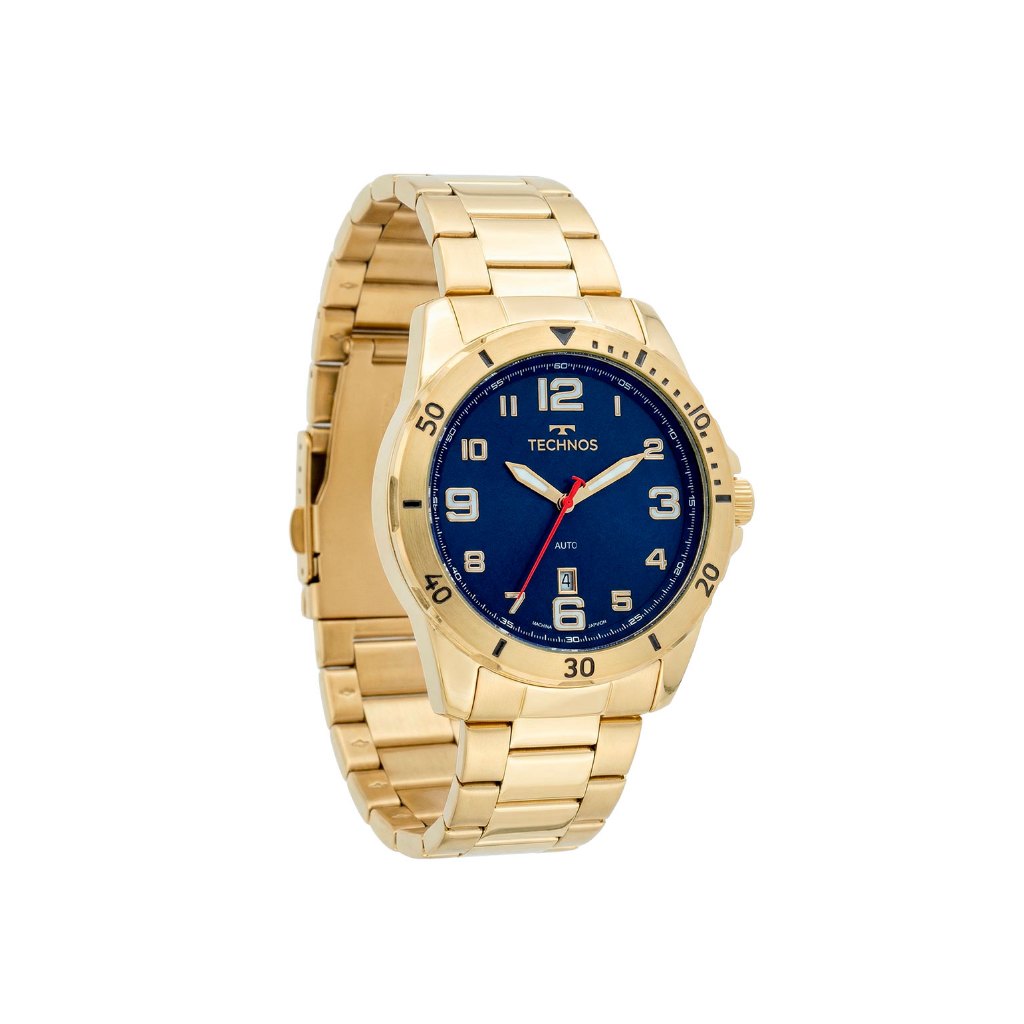Relógio Masculino Technos Militar Dourado Original 2115MYL1A