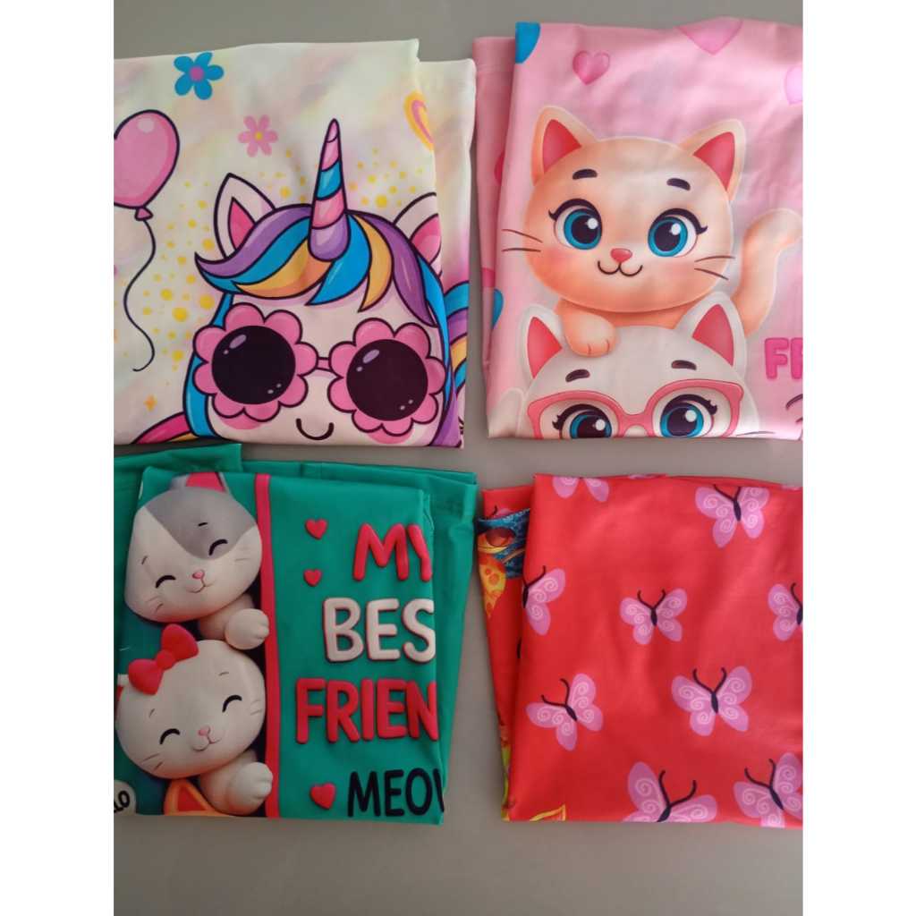 Vestido Infantil Menina Estampado Verão Suplex Premium – Unicórnio, Floral e Várias Estampas Confortáveis