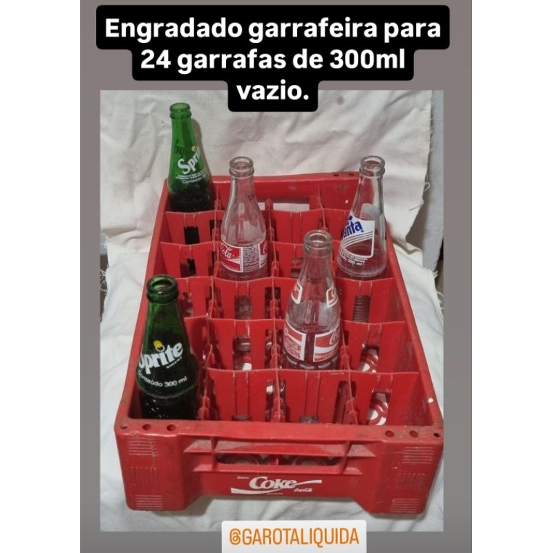 Engradado garrafeira para 24 garrafas de 300ml vazio. ambev