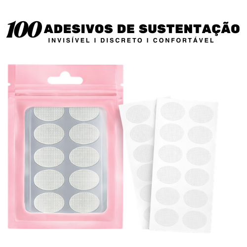 100 Adesivo Sustentação Orelha Rasgada Alongada Lóbulo Machucado Brincos Pesados Prático Invisível