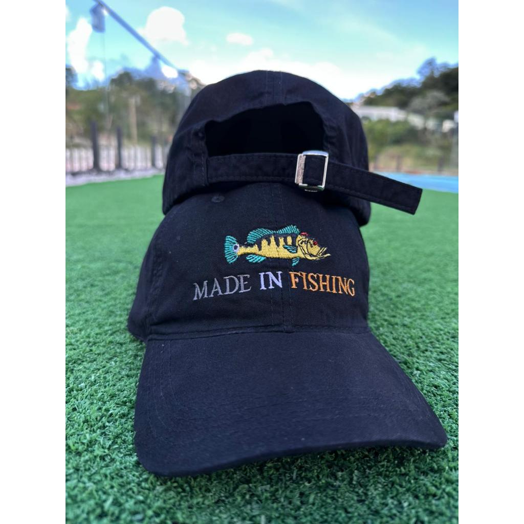 Boné de Pesca modelo Dad Hat Made in Fishing ® - Original - Preto