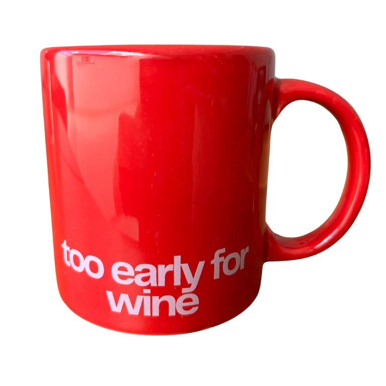 Caneca Xícara Personalizada Cerâmica Vinho Vermelha Frase Engraçada 320ml