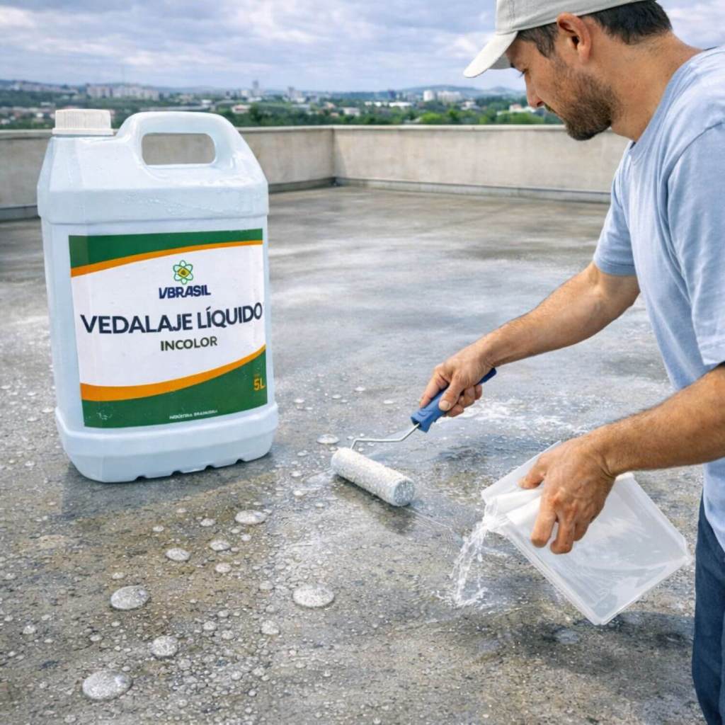 Detalhes do Impermeabilizante Para Laje 5L Incolor Anti Infiltração Telhado Veda Laje