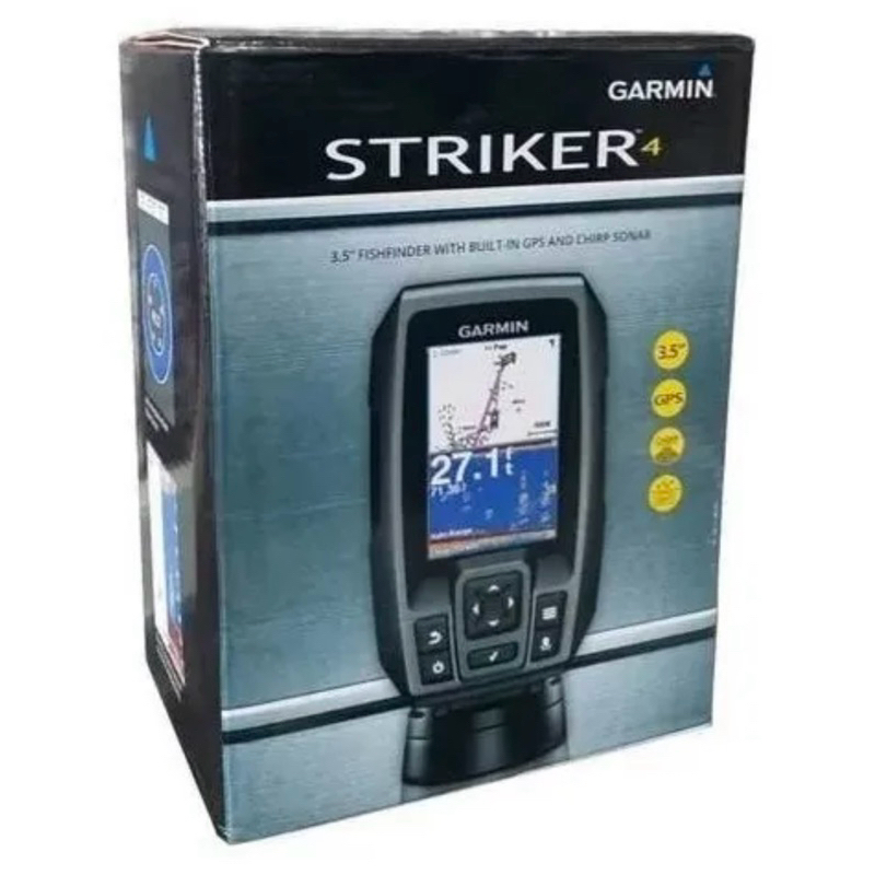 Sonar Com Gps Garmin Striker 4 Con Transdutor Dupla Frequência Preto