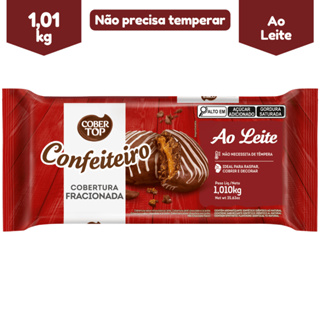 Cobertura Confeiteiro Sabor Chocolate ao Leite Barra 1,01kg Cobertop Profissional Raspas Cortes em Oferta na Shopee