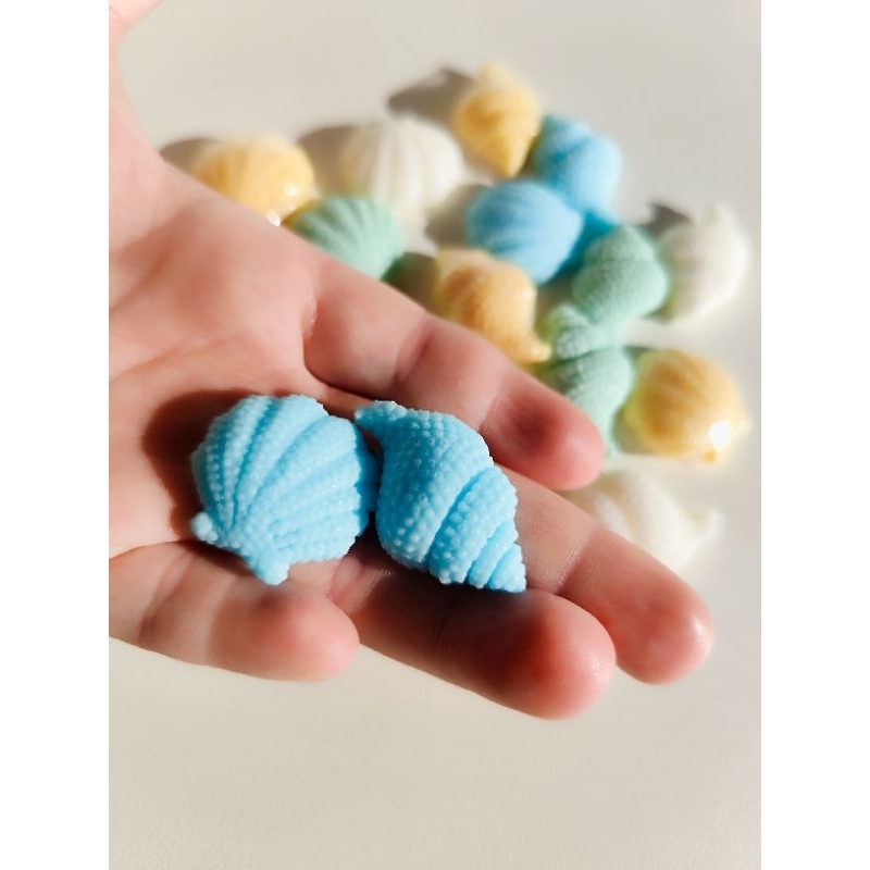 Kit 100 unidades Mini Sabonetes Fundo do Mar | Conchinha e Caramujo