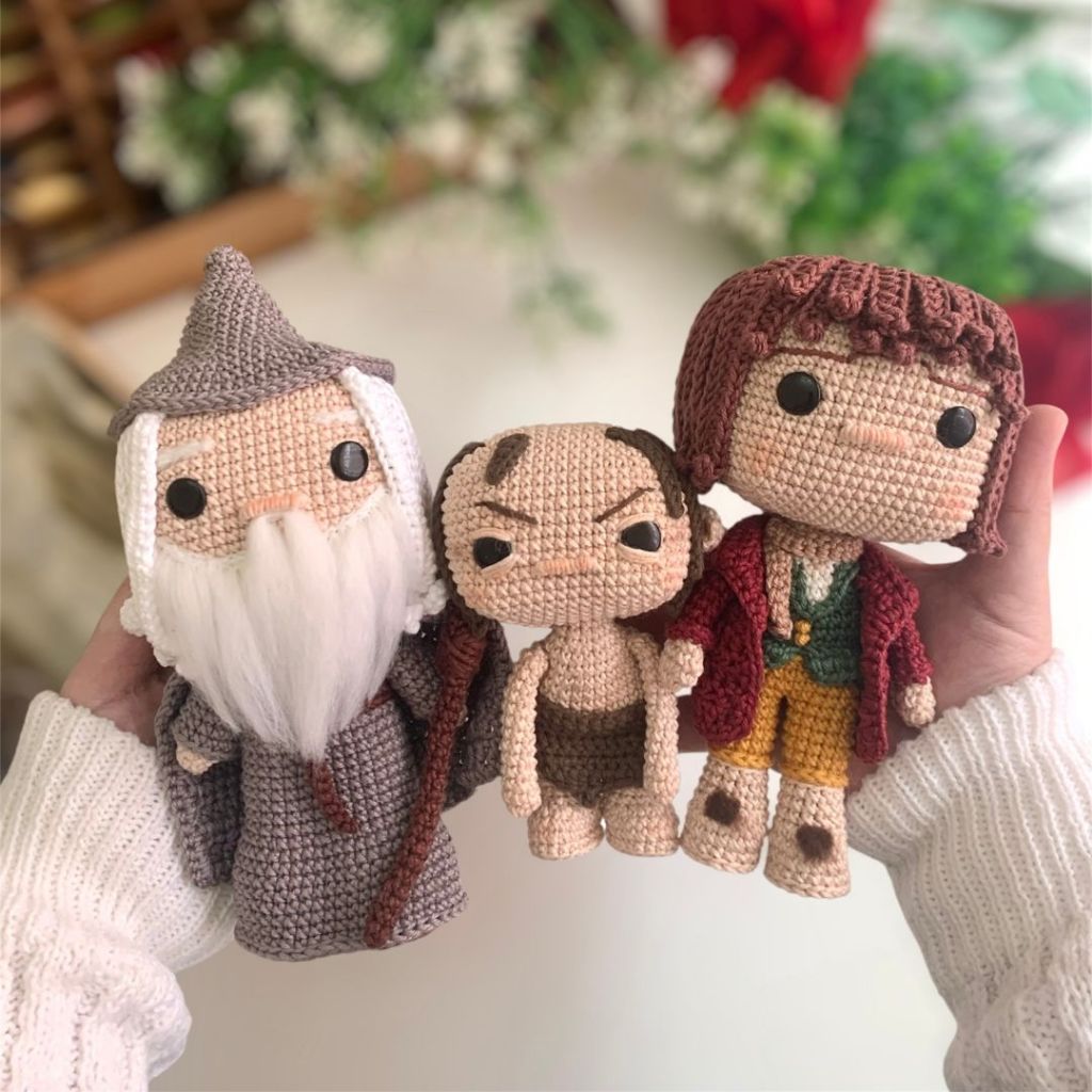 Gandalf, Bilbo E Gollum Boneco O Hobbit & O Senhor Dos Anéis