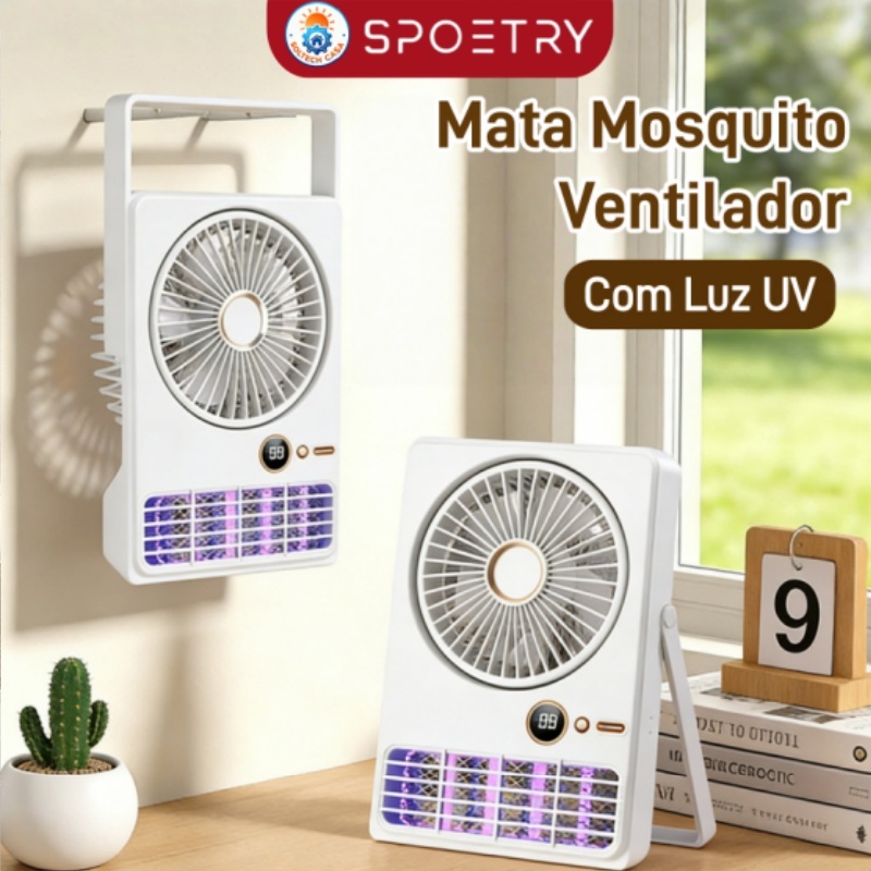 Ventilador mata-mosquitos Repelente Eletrônico Lâmpada Uv Mata Mosquitos Insetos Mosca
