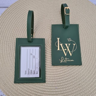 Tag de mala com identificação no verso - Personalizada em Oferta na Shopee