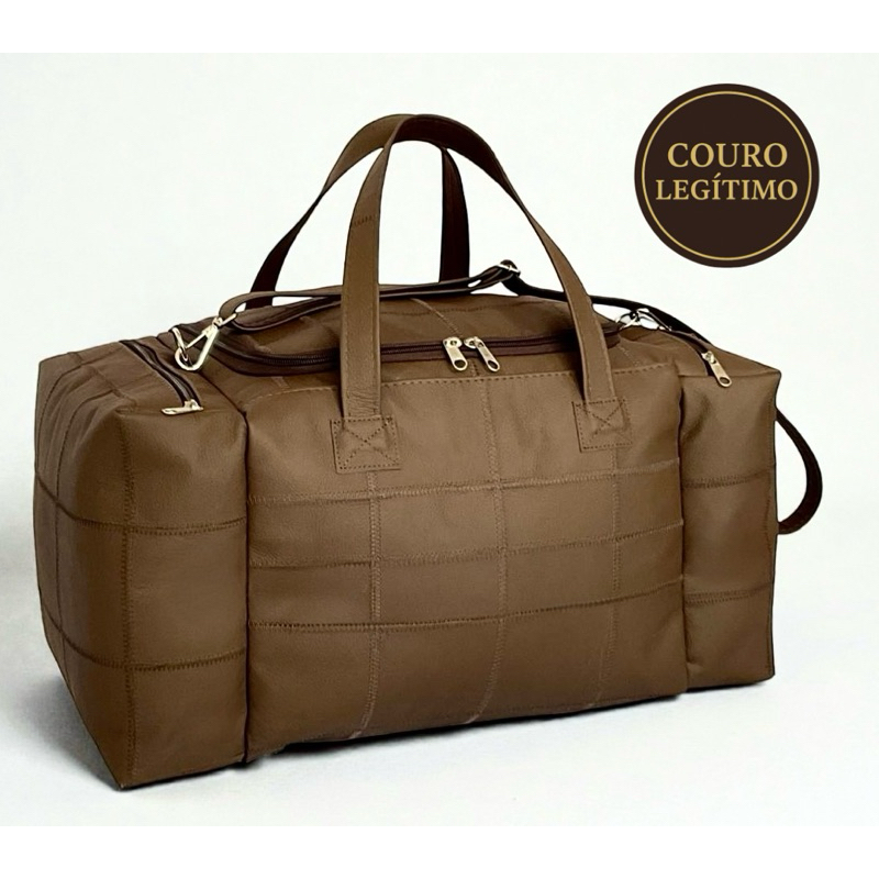 Mala de viagem em Couro Legítimo.  Bolsa de viagem em couro. Bolsa de viagem