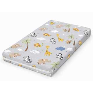 CAPA DE COLCHAO CAMA MONTESSORI OU MINI CAMA SAFARI CINZA COM ZIPER em Oferta na Shopee