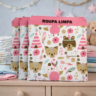 Kit 3 Saquinhos Maternidade Multiuso Cores Variadas Com Zíper Organizador Nécessaire  Infantil Porta Higiene Fralda em Oferta na Shopee