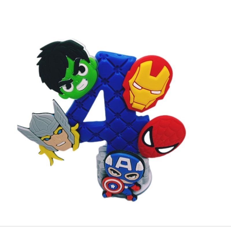 Vela de aniversário/Super heróis/Biscuit/Topo de bolo/ Decoração infantil/Pronta entrega em Oferta na Shopee