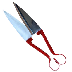 Tesoura Crina Tosquia Curva Tipo Mola Aparar Jardim Aço Carbono Profissional Multiuso
