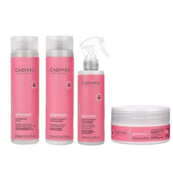 Cadiveu Kit Glamour Shampoo e Condicionador 250ml + Fluído 200ml + Máscara 200ml