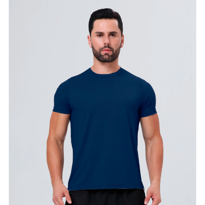 Camiseta Masculina Básica Dry Proteção Uv50+ Tecido Malha Gelada l Para academia, Natação 9107