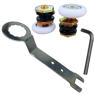 Kit 2 Roldanas Para Box de Vidro de 8 mm + 2 Chaves (1 Allen + 1 Regulagem) em Oferta na Shopee