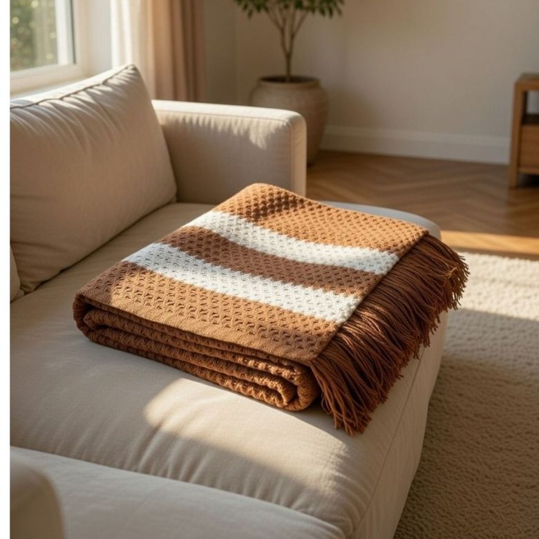 Manta De Sofá Gigante Crochê 2,70 x 2,55 M Premium Luxo Artesanal 100% Algodão Envio Rápido