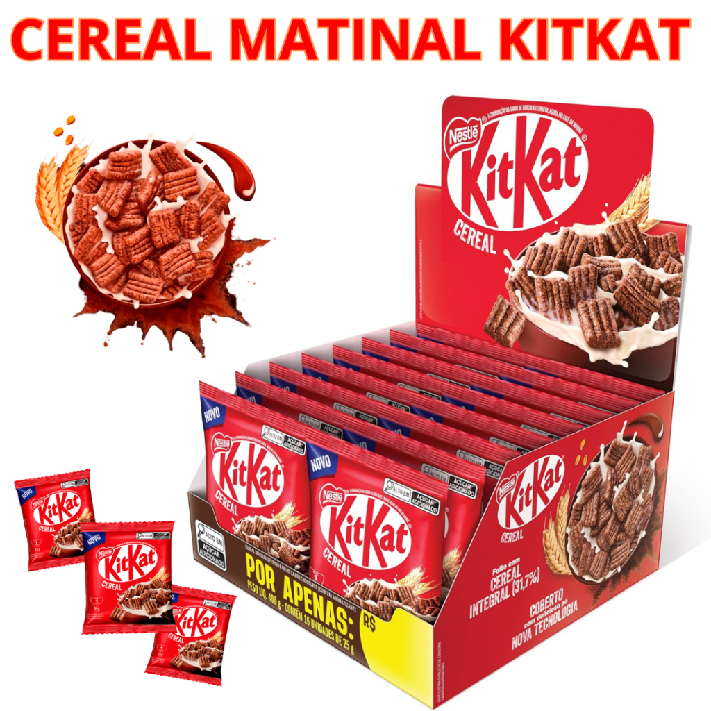 Novo Cereal Matinal Nestle Sabor KitKat 25G em Oferta na Shopee