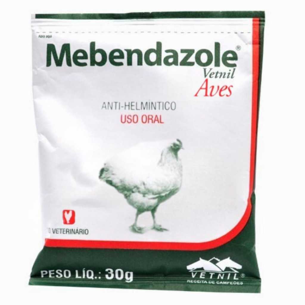 mebendazole aves anti-helmintico 30 gramas vetnil