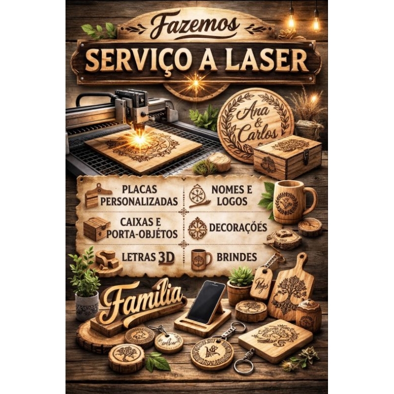 serviços a laser por encomenda