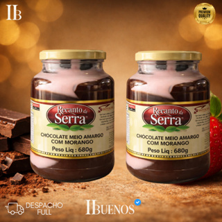 Doce de Chocolate Meio Amargo Com Morango 680g Recanto da Serra (Monte seu Kit) em Oferta na Shopee