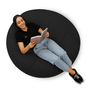 Puff Redondo Gigante C/ Enchimento Decoração Eventos Conforto Sala Quarto Suede em Oferta na Shopee