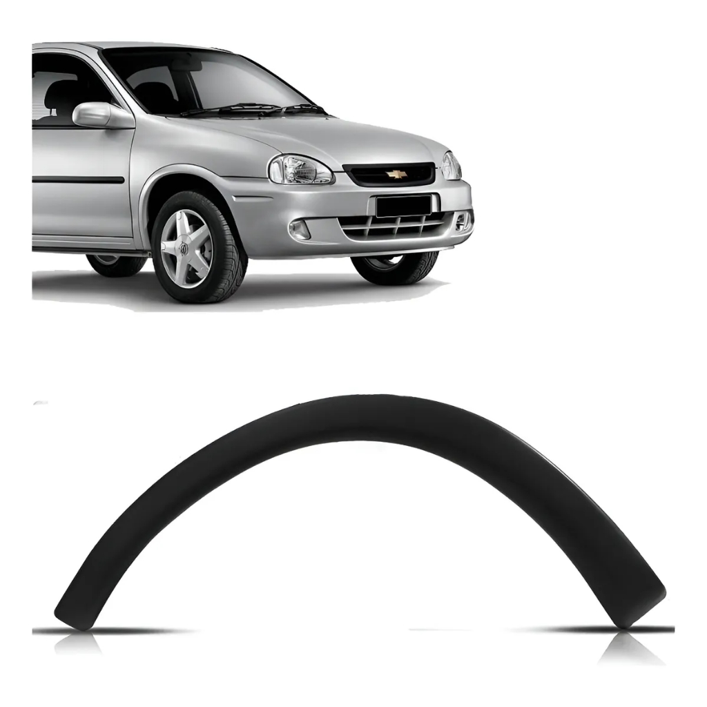 Moldura  paralama Corsa Wind/Pickup 94/02 Dianteira Direita preta