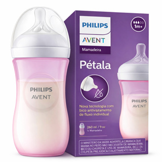 Mamadeira Pétala Avent 3.0 Rosa 260ml 1m+ Menina Philips Avent em Oferta na Shopee