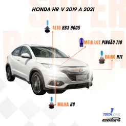 Kit Lâmpadas Super Brancas TechOne – Honda HR-V 2019 a 2021 + Brinde