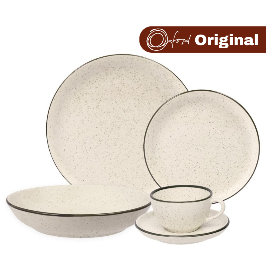 Aparelho De Jantar E Chá Cerâmica 20 Peças Flat Duna – Oxford Original