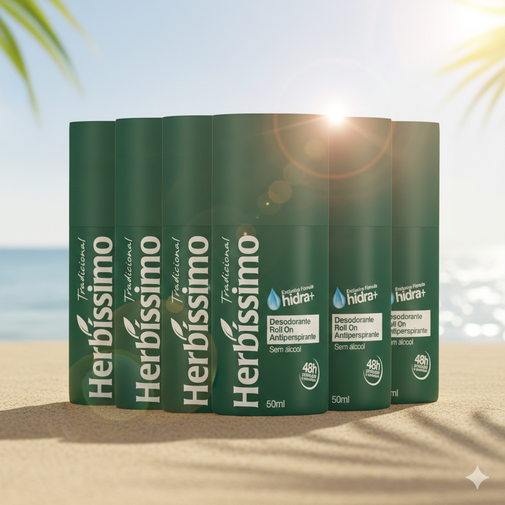 Kit 6 unid - Desodorante Roll-On Herbíssimo Tradicional 50Ml em Oferta na Shopee