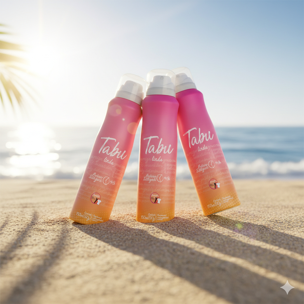 Kit 3 - Desodorante Aerosol Antitranspirante Tabu Linda 150Ml em Oferta na Shopee