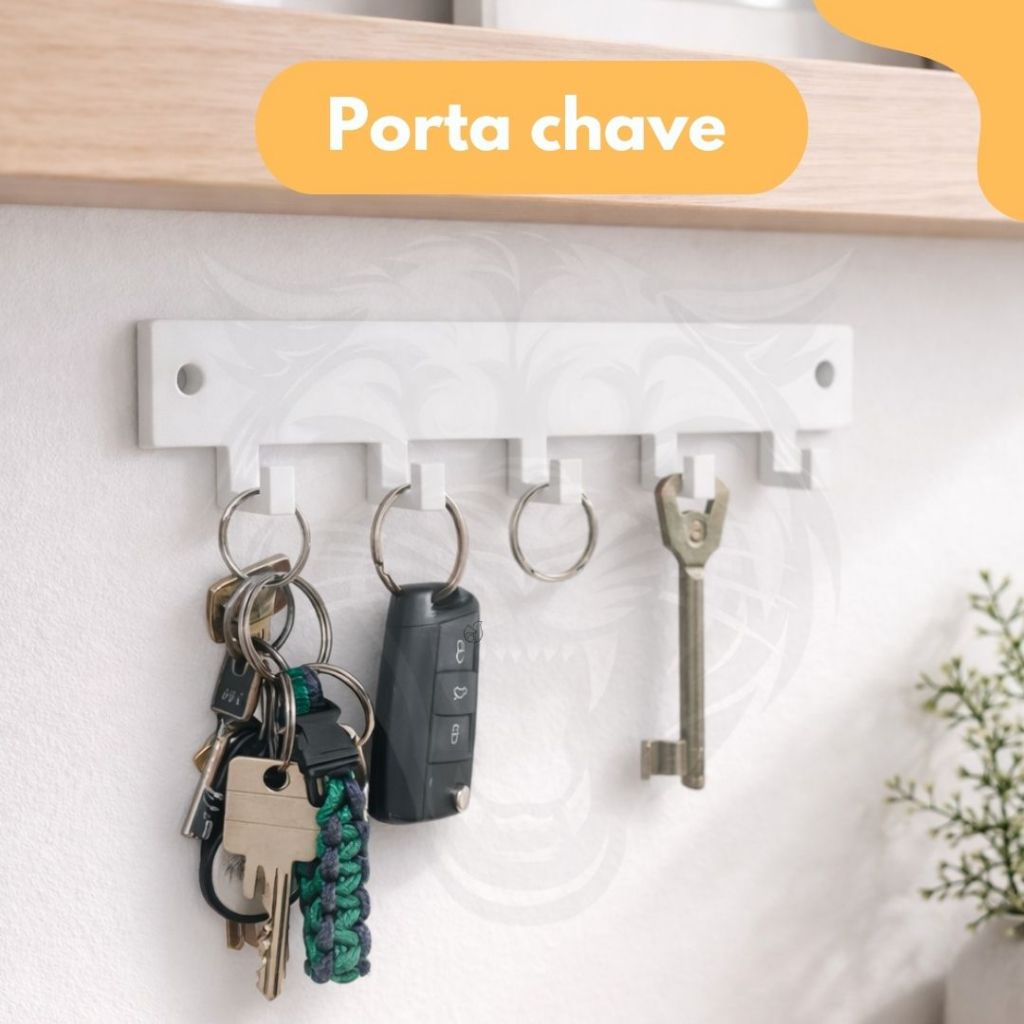 Porta Chaves Porta Joias Multiuso Pendurador Fixo Fita Dupla Face Fácil Instalação
