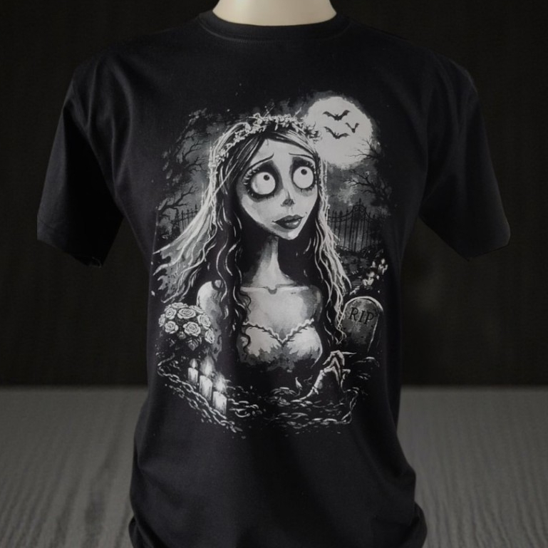 Camiseta Corpse Bride Noiva Cadáver Filme Animação Tim Burton Gótico