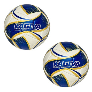KIt 2 Bolas Futsal Kagiva F5 Brasil Sub 09 Cor Azul/dourado