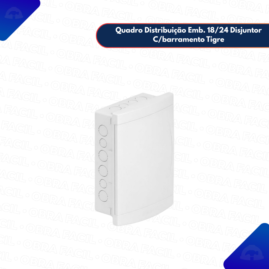 Quadro De Distribuição Embutir Tigre 18/24 Disjuntores