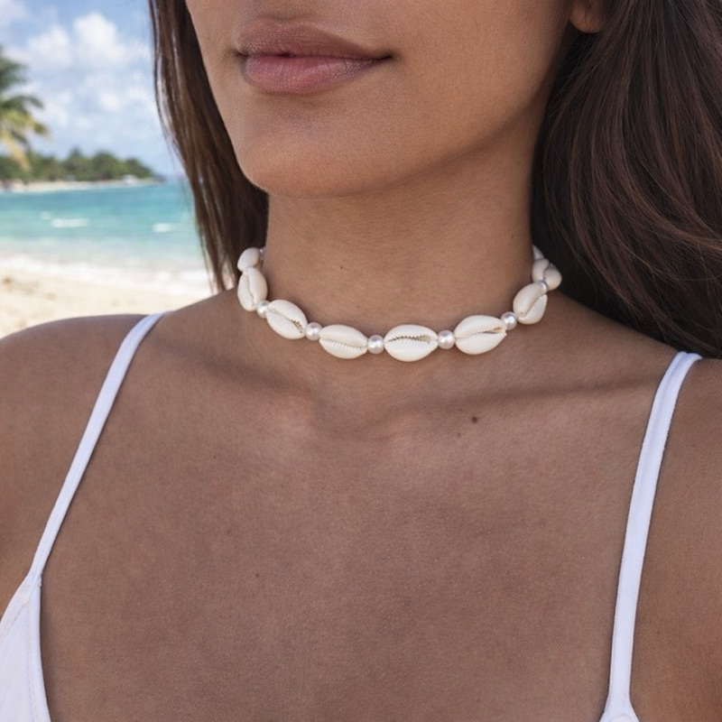 Colar Choker De Búzios Estilo Boho Chic, Colar Verão Praiano, Unisex, Para Praia, Pra Piscina, Festas, Cada Peça é Única em Oferta na Shopee