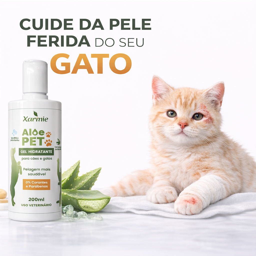 ALOE PET Para Gatos Com Dermatites Feridas e Lesões 200ml Aloe Vera Natural em Oferta na Shopee