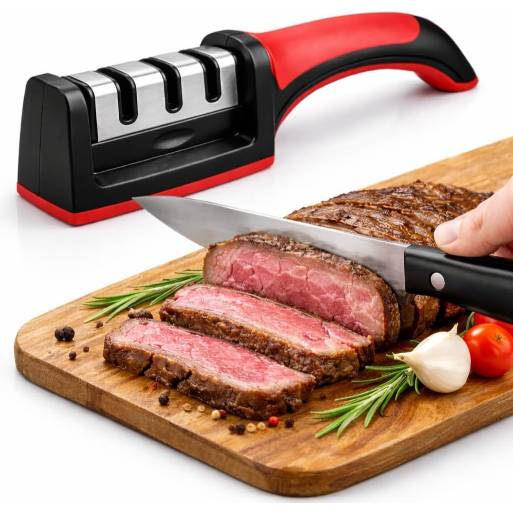 Afiador De Faca Amolador De Facas 3 Opções Profissional  99892 em Oferta na Shopee