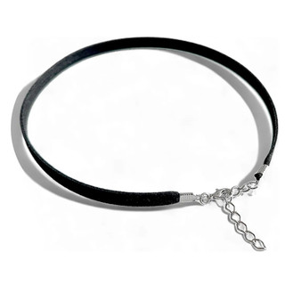Choker Gargantilha Veludo Preto/Marrom