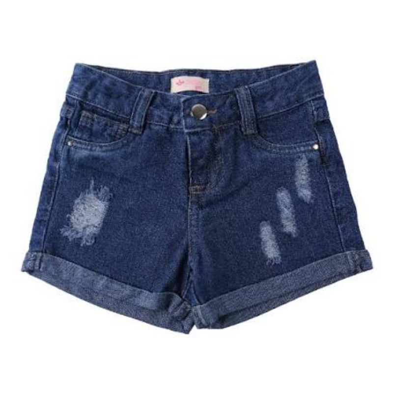 short jeans feminino infantil juvenil variados