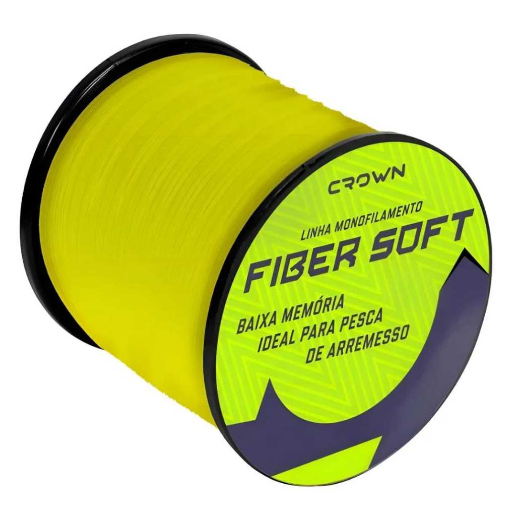 Linha Pesca Fiber Soft Yellow Carretel 500m - Pesqueiro