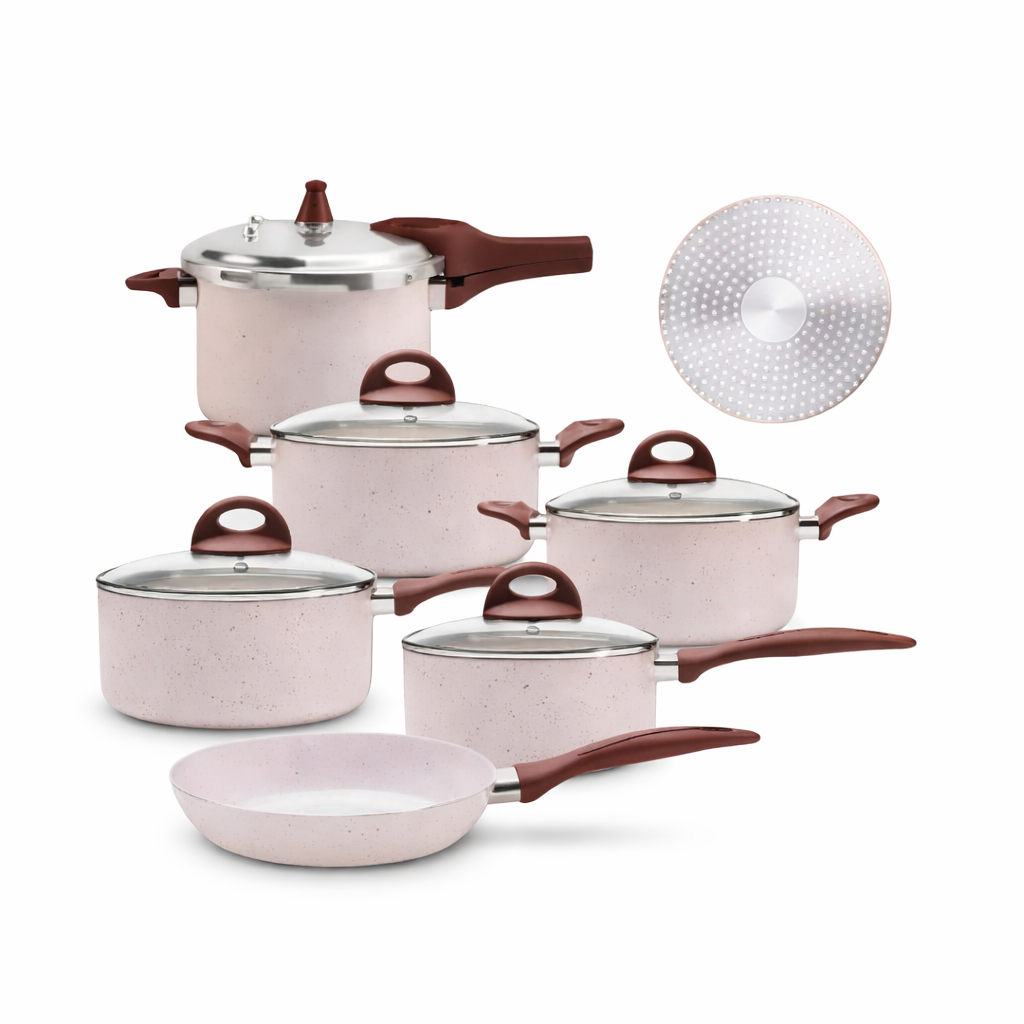 Jogo de Panelas Panela Pressão Vanilla Ceramic Life da Brinox