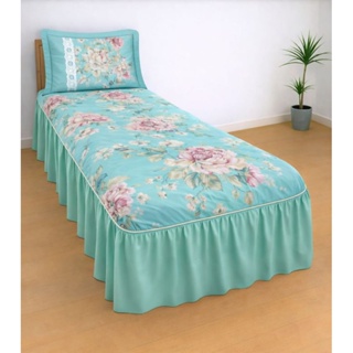 COLCHA COBRE LEITO SOLTEIRO OXFORD ESTAMPADO COM BARRA LISA em Oferta na Shopee