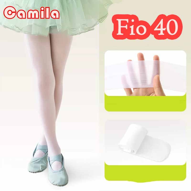 Meia calça Fio 40 lisa Infantil de Festa E Dança Camila 640 em Oferta na Shopee