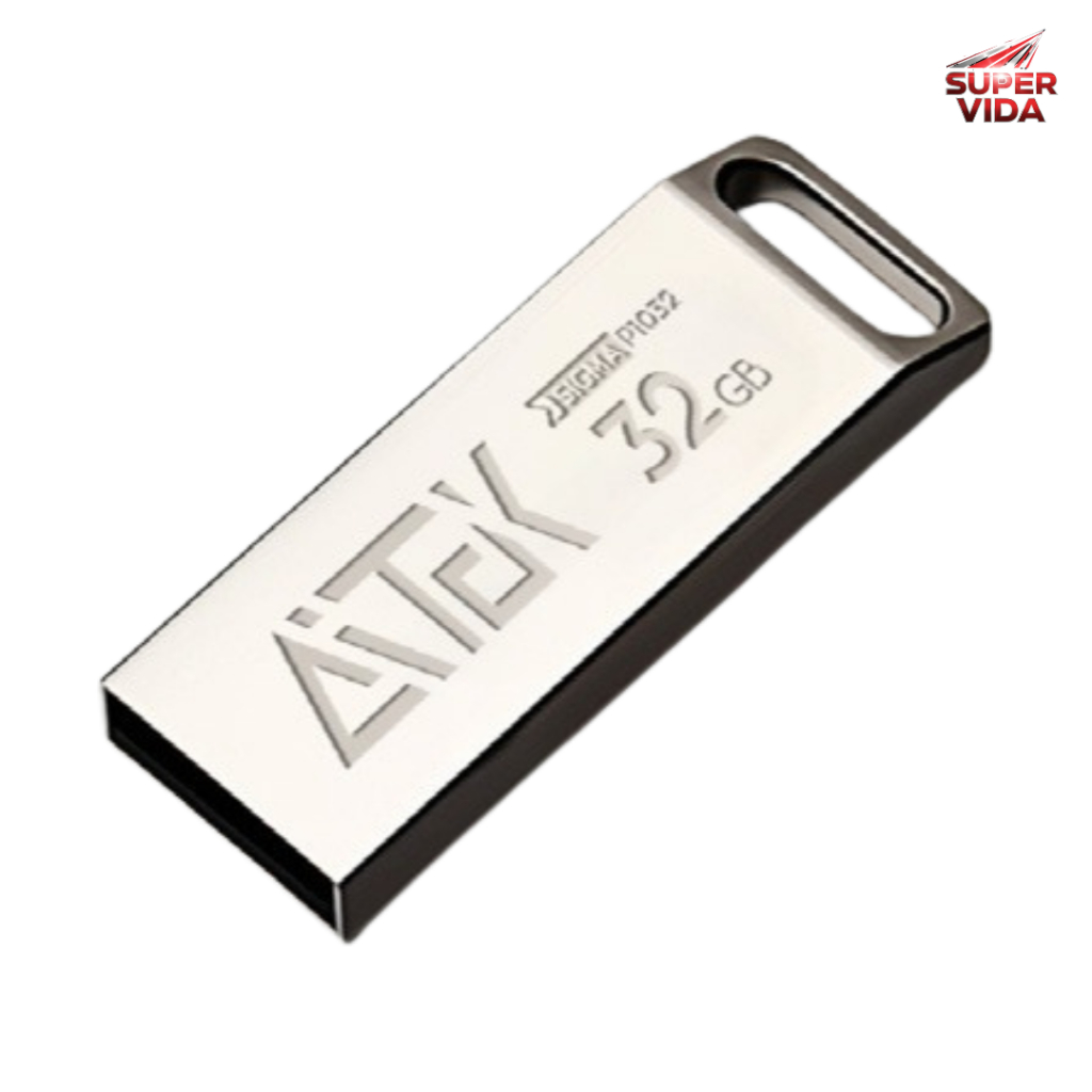 Pen Drive Portátil Aitek com Furo para Chaveiro: 32GB/64GB/128GB