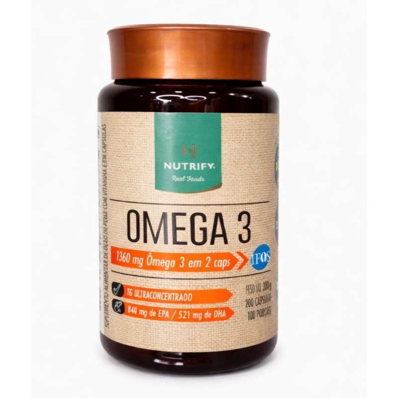 Omega 3 Tg 200 Capsulas - Nutrify Sabor Sem Sabor